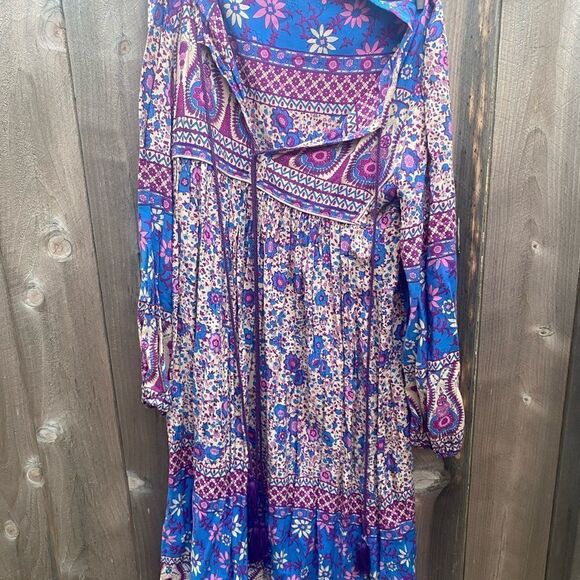 R. VIVIMOS PURPLE PRINTED MIDI DRESS-SIZES (4/6) - Picture 8 of 11